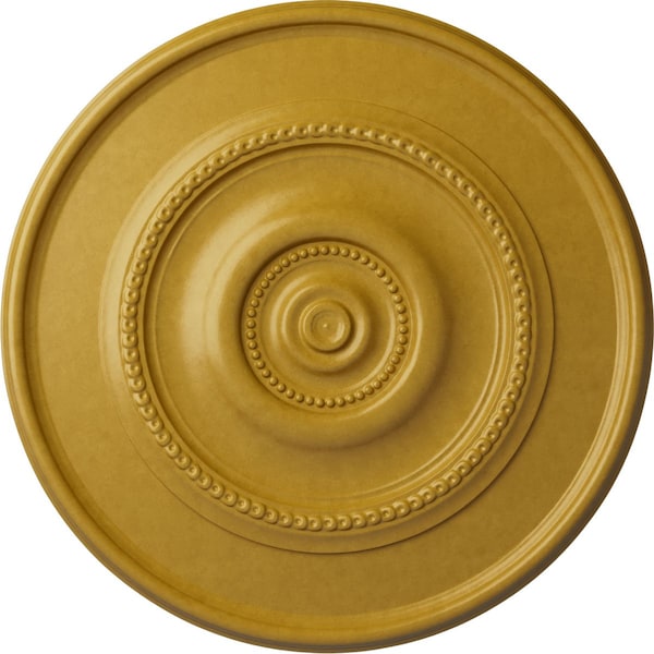 Ekena Millwork Dylar Ceiling Medallion (Fits Canopies up to 6 1/4"), Hand-Painted Iridescent Gold, 30"OD x 2 1/4"P CM30DYIGS - main
